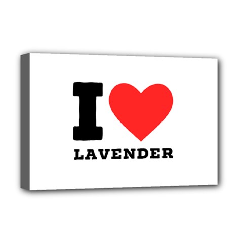 I Love Lavender Deluxe Canvas 18  X 12  (stretched) by ilovewhateva