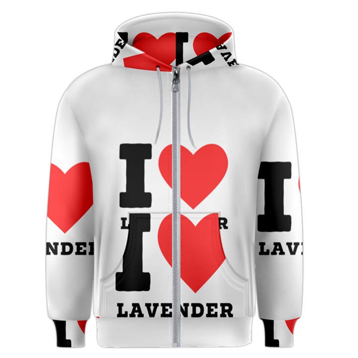 I love lavender Men s Zipper Hoodie