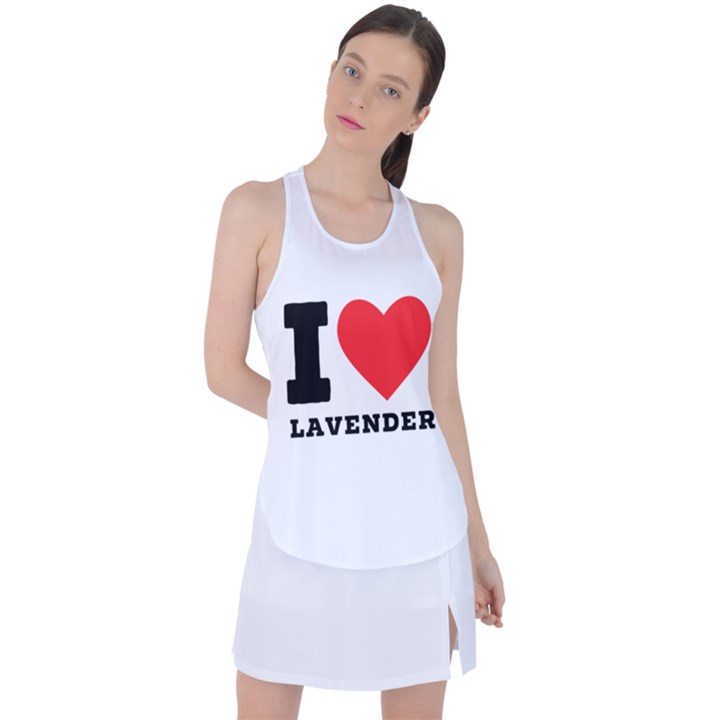 I love lavender Racer Back Mesh Tank Top