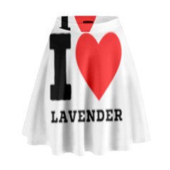 I Love Lavender High Waist Skirt by ilovewhateva