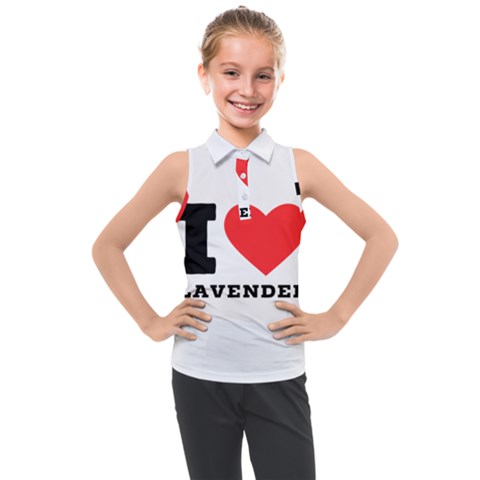 I Love Lavender Kids  Sleeveless Polo Tee by ilovewhateva