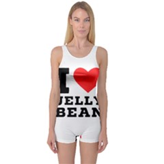 I Love Jelly Bean One Piece Boyleg Swimsuit by ilovewhateva