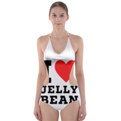 I Love Jelly Bean Cut-out One Piece Swimsuit by ilovewhateva