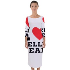 I Love Jelly Bean Quarter Sleeve Midi Bodycon Dress by ilovewhateva