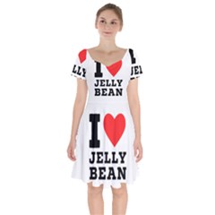 I Love Jelly Bean Short Sleeve Bardot Dress by ilovewhateva