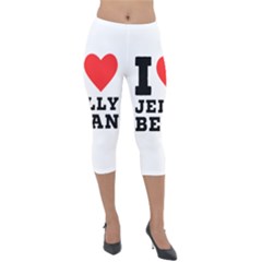 I Love Jelly Bean Lightweight Velour Capri Leggings  by ilovewhateva