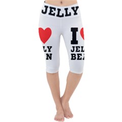 I Love Jelly Bean Lightweight Velour Cropped Yoga Leggings by ilovewhateva