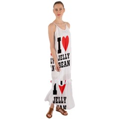 I Love Jelly Bean Cami Maxi Ruffle Chiffon Dress by ilovewhateva