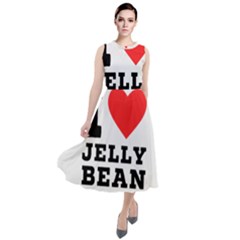 I Love Jelly Bean Round Neck Boho Dress by ilovewhateva