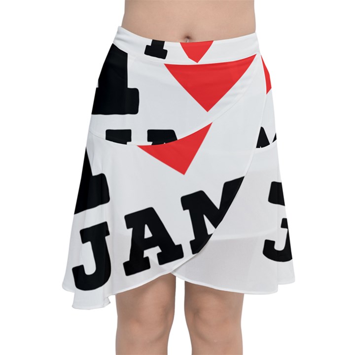 I love jam Chiffon Wrap Front Skirt