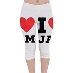 I Love Jam Velvet Capri Leggings  by ilovewhateva