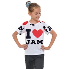 I Love Jam Kids  Mesh Piece Tee