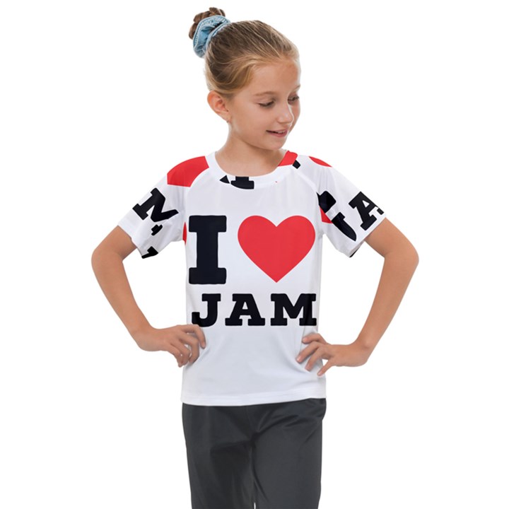 I love jam Kids  Mesh Piece Tee