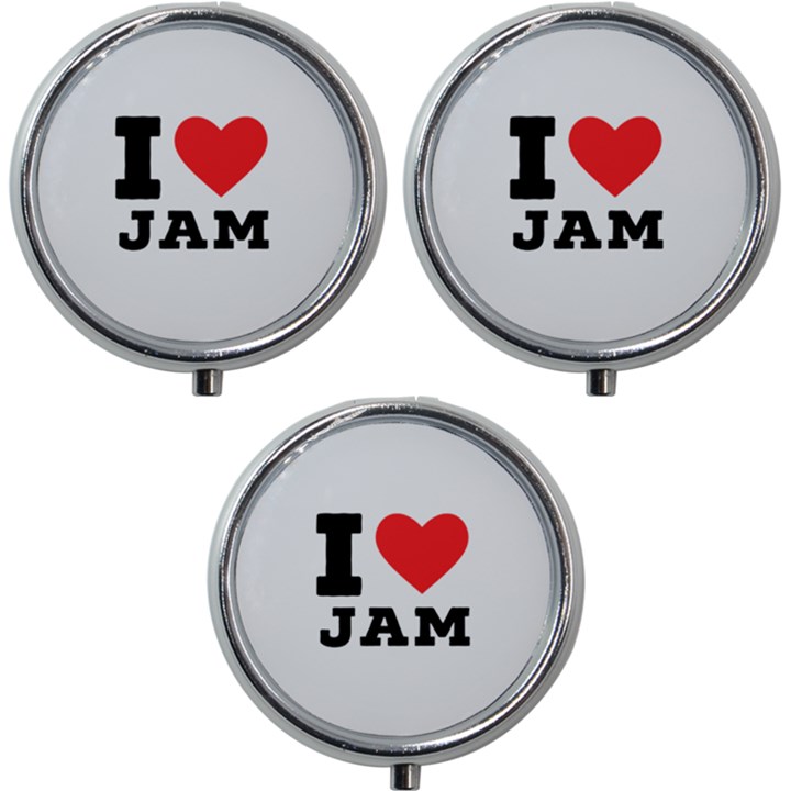 I love jam Mini Round Pill Box (Pack of 3)