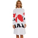 I love jam Long Sleeve Shirt Collar A-Line Dress View1