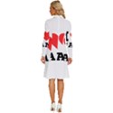 I love jam Long Sleeve Shirt Collar A-Line Dress View4