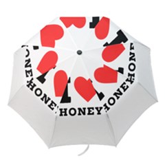 I Love Honey Folding Umbrellas by ilovewhateva