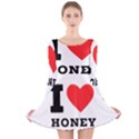 I love honey Long Sleeve Velvet Skater Dress View1