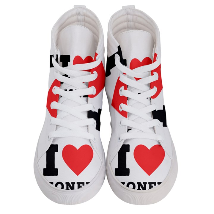 I love honey Women s Hi-Top Skate Sneakers