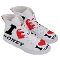 I love honey Women s Hi-Top Skate Sneakers View3