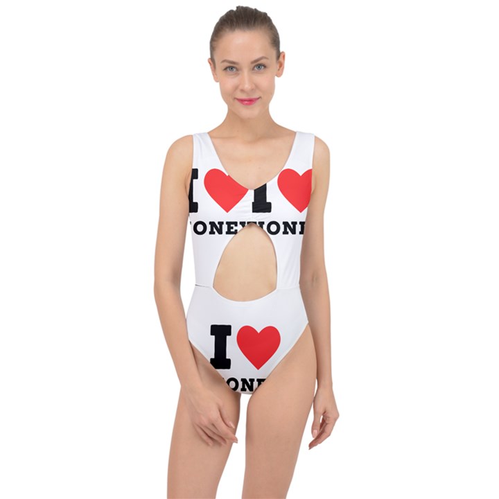 I love honey Center Cut Out Swimsuit