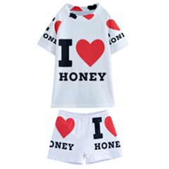 I Love Honey Kids  Swim Tee And Shorts Set by ilovewhateva