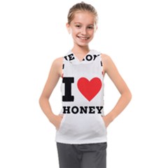 I Love Honey Kids  Sleeveless Hoodie by ilovewhateva