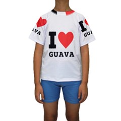 I Love Guava  Kids  Short Sleeve Swimwear