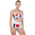 I love guava  Scallop Top Cut Out Swimsuit View1