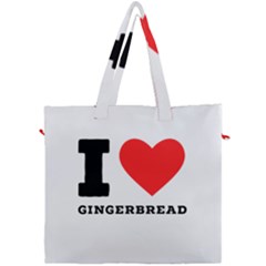 I Love Gingerbread Canvas Travel Bag by ilovewhateva