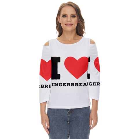 I Love Gingerbread Cut Out Wide Sleeve Top by ilovewhateva