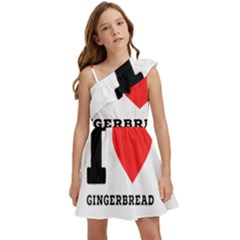 I Love Gingerbread Kids  One Shoulder Party Dress by ilovewhateva