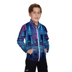 Digital Art Artwork Illustration Vector Buiding City Kids  Windbreaker by 99art