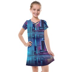 Digital Art Artwork Illustration Vector Buiding City Kids  Cross Web Dress