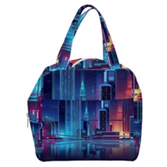 Digital Art Artwork Illustration Vector Buiding City Boxy Hand Bag by 99art