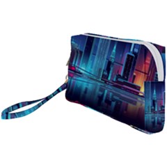 Digital Art Artwork Illustration Vector Buiding City Wristlet Pouch Bag (small) by 99art