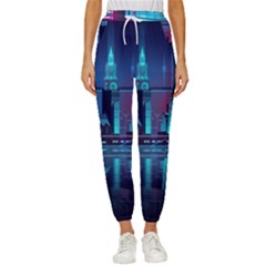 Digital Art Artwork Illustration Vector Buiding City Women s Cropped Drawstring Pants by 99art