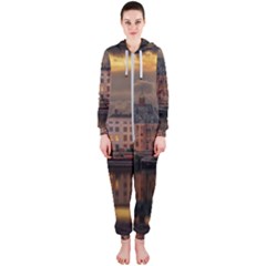 Old Port Of Maasslui Netherlands Hooded Jumpsuit (ladies) by 99art