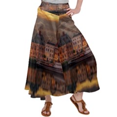 Old Port Of Maasslui Netherlands Women s Satin Palazzo Pants by 99art