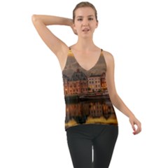 Old Port Of Maasslui Netherlands Chiffon Cami by 99art