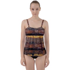 Old Port Of Maasslui Netherlands Twist Front Tankini Set by 99art