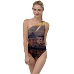 Old Port Of Maasslui Netherlands To One Side Swimsuit by 99art