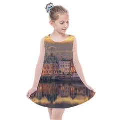 Old Port Of Maasslui Netherlands Kids  Summer Dress by 99art