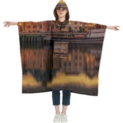 Old Port Of Maasslui Netherlands Women s Hooded Rain Ponchos by 99art