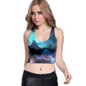 Abstract Graphics Nebula Psychedelic Space Racer Back Crop Top View1