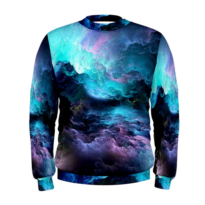 Abstract Graphics Nebula Psychedelic Space Men s Sweatshirt