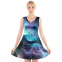 Abstract Graphics Nebula Psychedelic Space V-Neck Sleeveless Dress View1