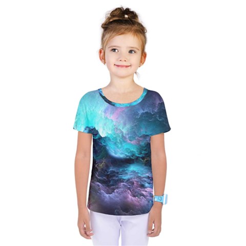 Abstract Graphics Nebula Psychedelic Space Kids  One Piece Tee by 99art