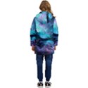 Abstract Graphics Nebula Psychedelic Space Kids  Hooded Longline Puffer Jacket View4