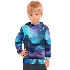 Abstract Graphics Nebula Psychedelic Space Kids  Hooded Pullover